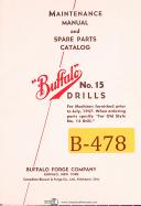 Buffalo Forge-Buffalo No. 18, Drills, Maintenance & Spar Parts List Manual Year (1957)-No. 18-04
